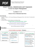 Lecture 1-2 AM 301 Airport Systems, Administration and Components Career in Airport Management