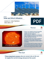 Lecture 2.1 Solar Radiation