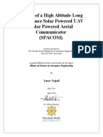 Design of A High Altitude Long Endurance Solar Powered UAV Solar Powered Aerial Communicator (SPACOM)