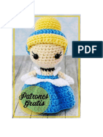 Princesa Cenicienta Muneca PDF Amigurumi Patron Gratis en Espanol