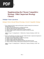 Chap 006 - Supplementing The Chosen Competitive Strategy: Other Important Strategy Choices