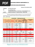 Informe Tecnico Recarga de Extintores - Apec Huancayo - Agosto 2022