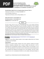 Chemical Analysis of Heavy Metal Contamination in River Yamuna (In Special Reference To District Mathura U.p.)