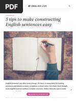 5 Tips To Make Constructing English Sentences Easy - EF English Live