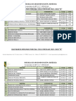 Calendario 2do. Parcial