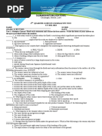 Science 8 2nd Summative Test