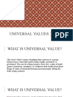 Universal Values