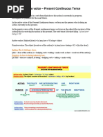 Passive Voice - Continuous Tense