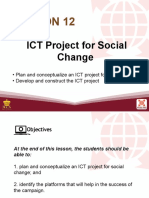 Lesson 12: ICT Project For Social Change