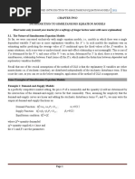 CH-2 Simultaneous Equation Models Short Handout