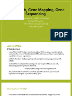 microRNA, Gene Mapping and Gene Sequencing