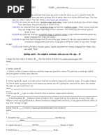 States of Matter Worksheet