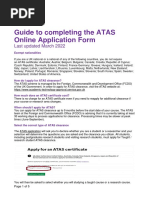 Guide To Completing Online ATAS Application - 2022