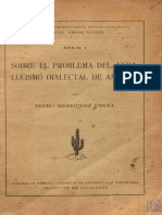 SobreProblemaAndalucismoDialectalAmérica (1932) PedroHenríquezU