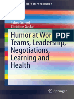 Tabea Scheel, Christine Gockel - Humor at Work in Teams, Leadership, Negotiations, Learning and Health-Springer (2017)