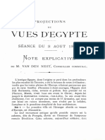 Van Den Nest - 1882 - Projections de Vues D'egypte. Séance Du 3 Aout 1882