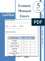 5to Grado - Examen Mensual Enero (2022-2023)