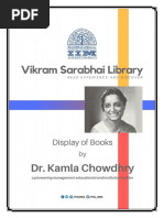 Books Display On DR Kamla Chowdhry 100th Birth Anniversary