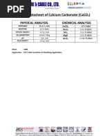 TDS For Calcium Carbonate (CaCO3)