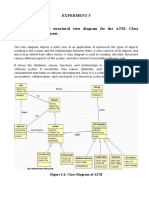 Experment 5 AIM: To Draw The Structural View Diagram For The ATM: Class Diagram, Object Diagram