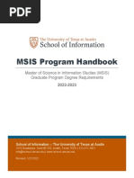 Msis Program Handbook