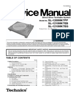 Technics SL-1200 - 1210MK7 - Service Manual - English