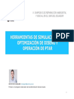 Día 1. Herramientas de Simulación para Optimización de Diseño y Operación de PTAR