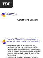 Chapter 11 - Warehousing Decisions