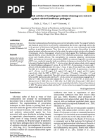 In Vitro Antimicrobial Activity of Cymbopogon Citratus (Lemongrass) Extracts Against Selected Foodborne Pathogens