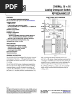 750 MHZ, 16 × 16 Analog Crosspoint Switch Adv3226/Adv3227: Features Functional Block Diagram