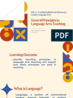 EGE 14 - General Principles of Language Arts Teaching