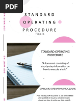 Standrd Operating Procedure