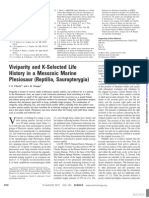 Viviparity and K-Selected Life History in A Mesozoic Marine Plesiosaur Reptilia Sauropterygia