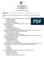 Unang MArkahang Pagsusulit Sa EsP 8 - SY. 2022-2023