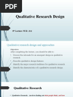 L9 - Qualitative Research Design