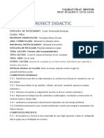 Proiect Didactic CLASA A VIII-a