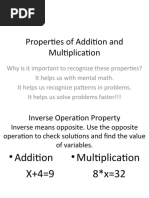 Properties of Addition and Multiplication