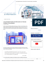 Las Principales Fuentes de Información en Ciencias Sociales y Humanidades