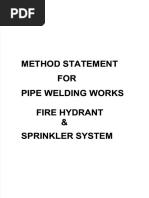 Method Work Statement Pipe Welding Works