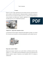 Tipos de Máquinas y Diagram de Procesos