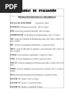 LISTA de PRUEBAS Psicologicas para Ninos