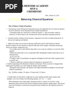 Sarah Balancing Chemical Equations Practice Paper 2023