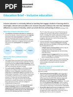 Education Brief Inclusive Education