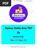 Business Studies Notes PDF Class 11 Chapter 10