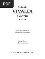 Vocal Score GLORIA VIVALDI