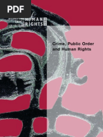 Crime, Public Order and Human Rights