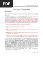 Absorption of Gamma Rays