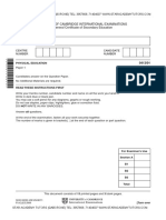 Physical Education Paper1 2009 November (Igcse)