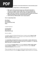 Incharge Debt Collector Sample Dispute Letter To Business