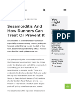 Sesamoiditis and How Runners Can Treat or Prevent It